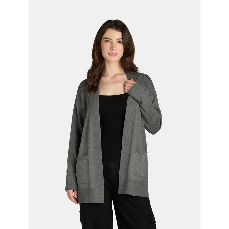 Time and Tru Women's Open Front Cardigan, Size XS-XXXL | Walmart (US)