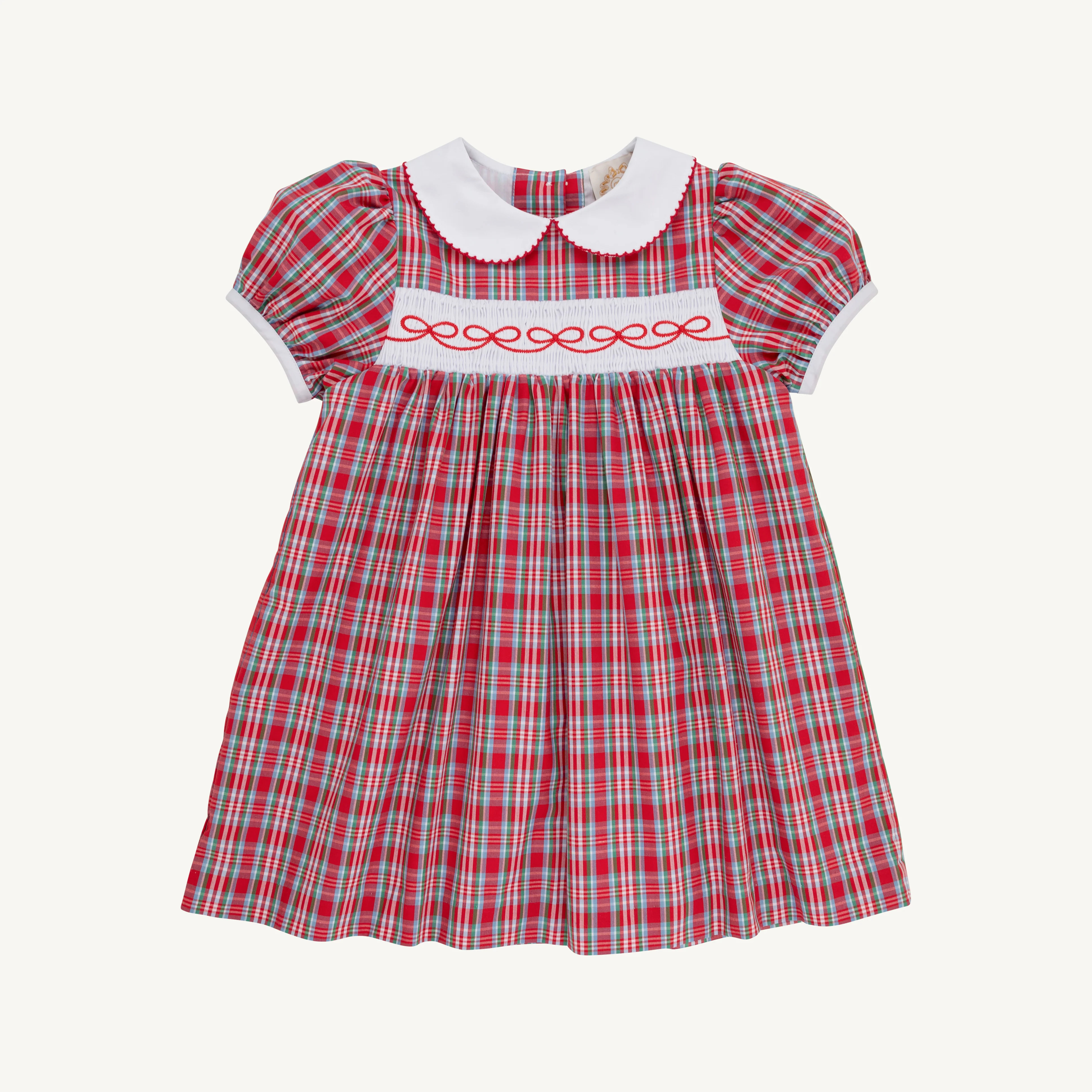 Dollie Mae Dress - Woodspoint Plaid with Worth Avenue White | The Beaufort Bonnet Company