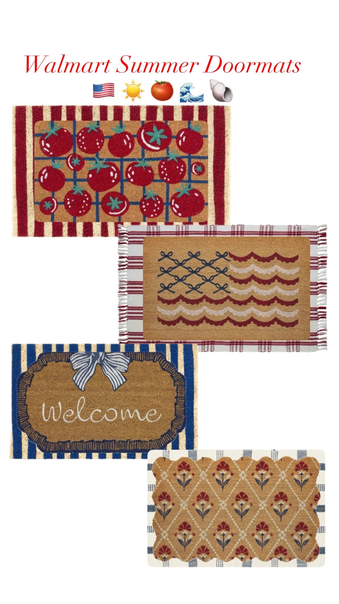 I’m loving the new summer doormat options at Walmart! So pretty and will give your porch a refresh!

#LTKOver40 #LTKSeasonal #LTKHome