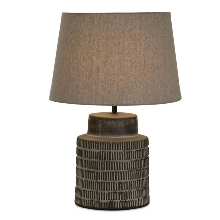 Table Lamp 21"H Terra Cotta/Linen | Walmart (US)