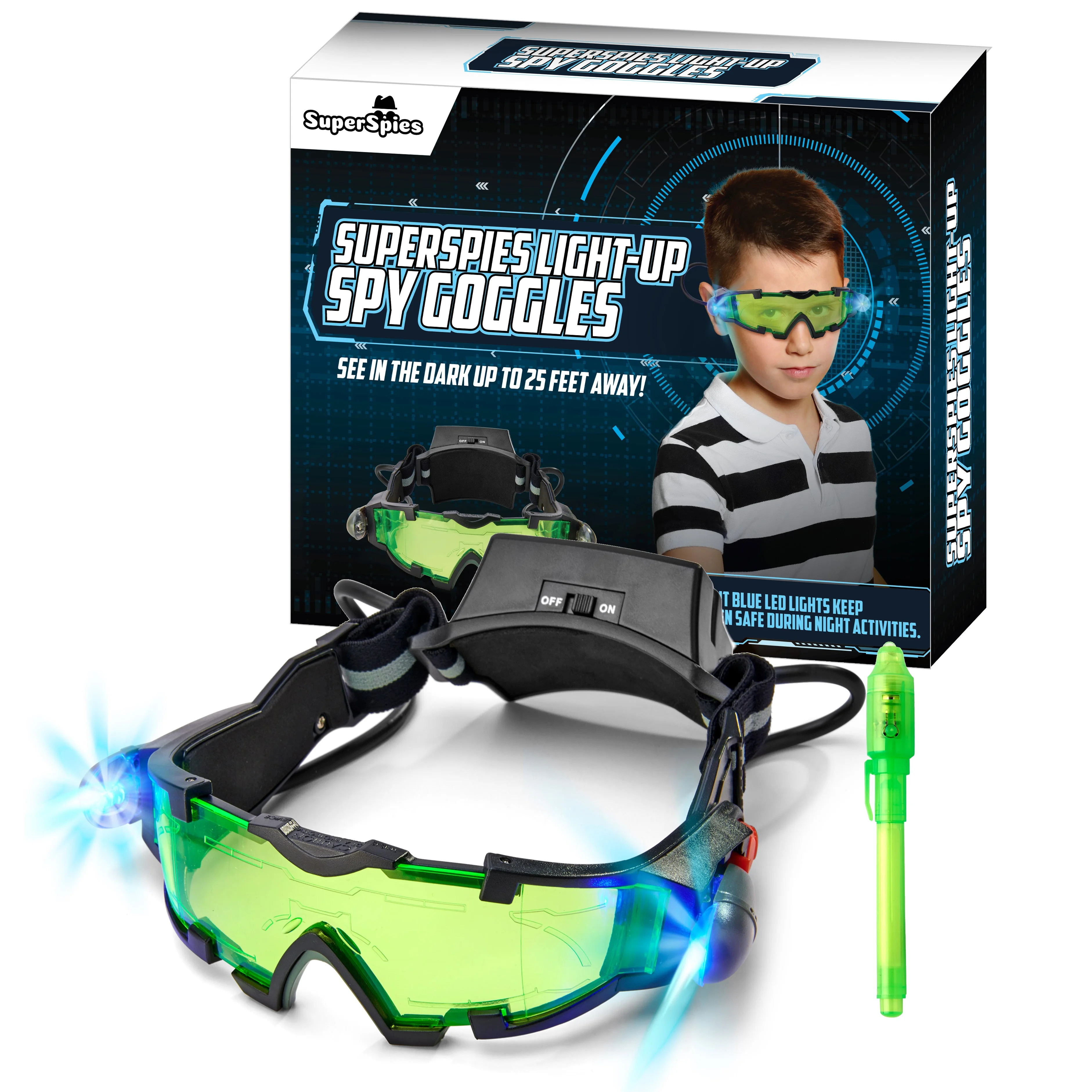STICKY LIL FINGERS Light-up Spy Goggles - Spy Gear for Kids - Play Secret Agent with Protective A... | Walmart (US)