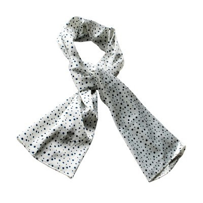 Slickblue White Silk Scarf with Little Black Dots – Lightweight, Soft Shawl for Women, Elegant Fashion Accessory, Large | Target