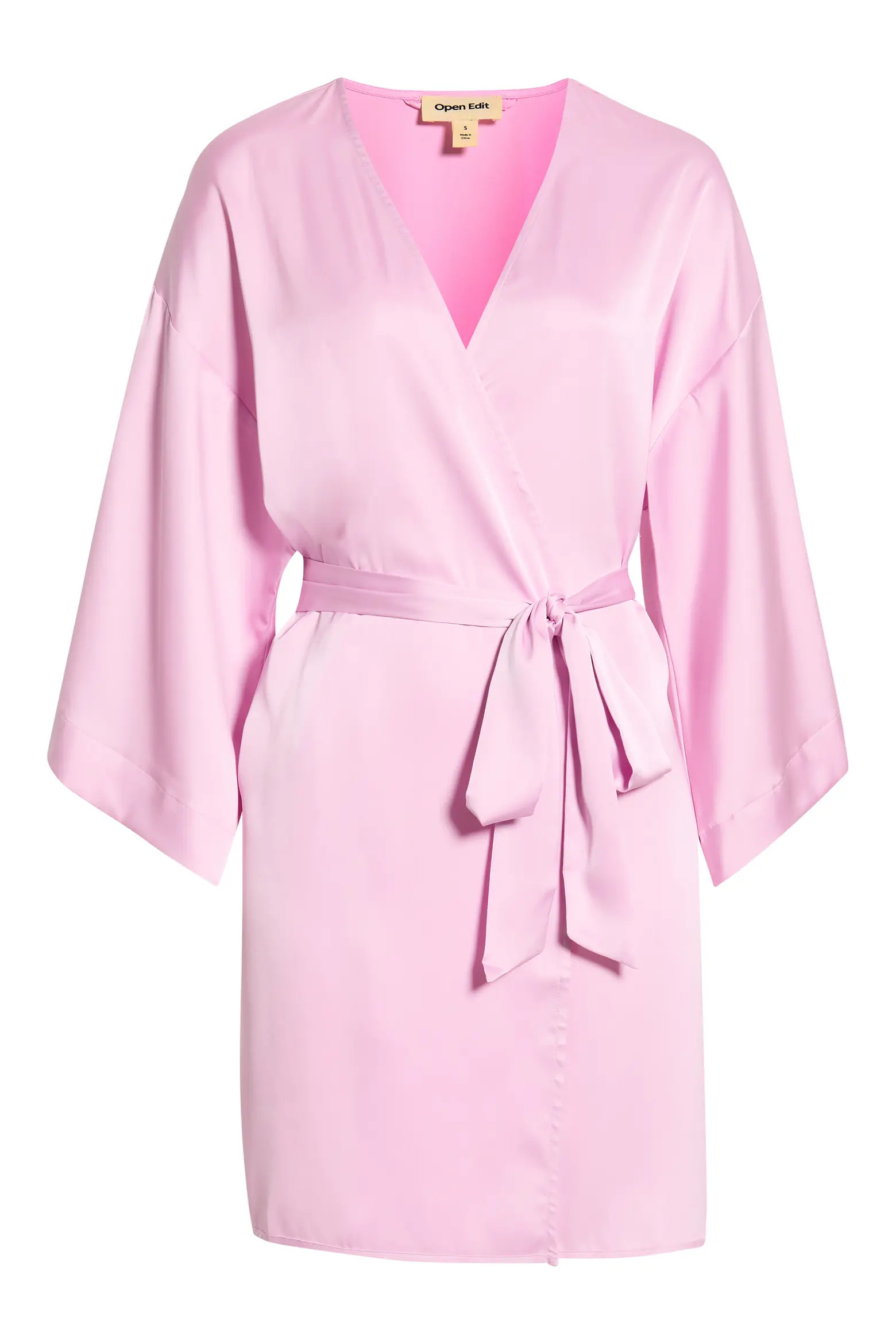 Open Edit Get Ready with Me Satin Robe (Women) | Nordstrom | Nordstrom