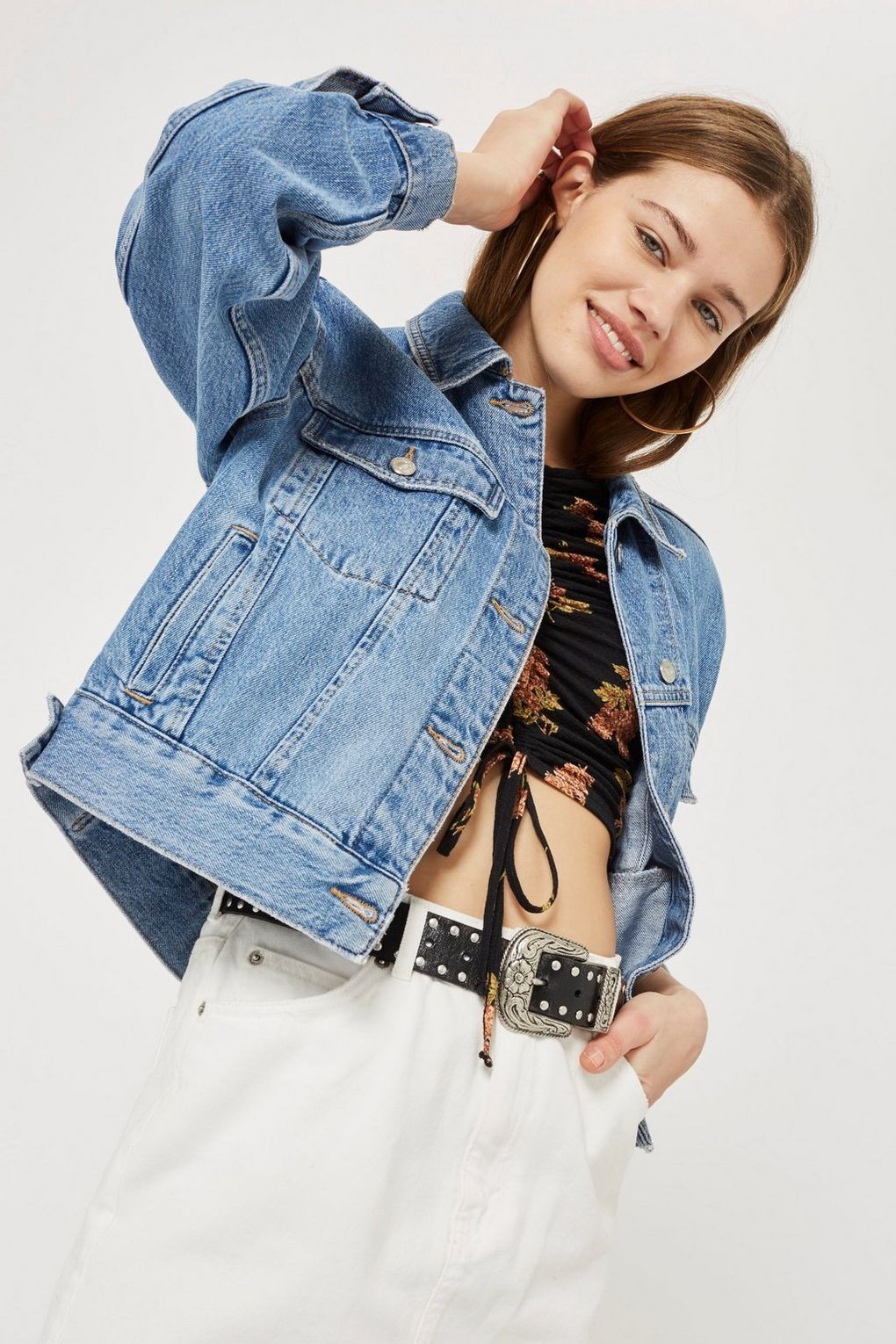 PETITE Oversized Denim Jacket | Topshop UK
