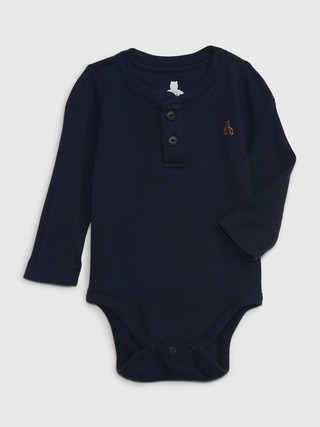 Baby Organic Cotton Mix and Match Henley Bodysuit | Gap (US)