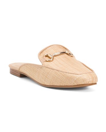 Rielley Raffia Flat Mules | Marshalls