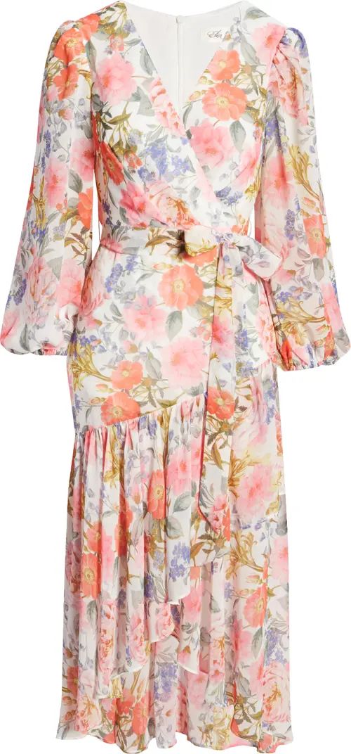 Floral Print Tiered Ruffle High-Low Dress | Nordstrom