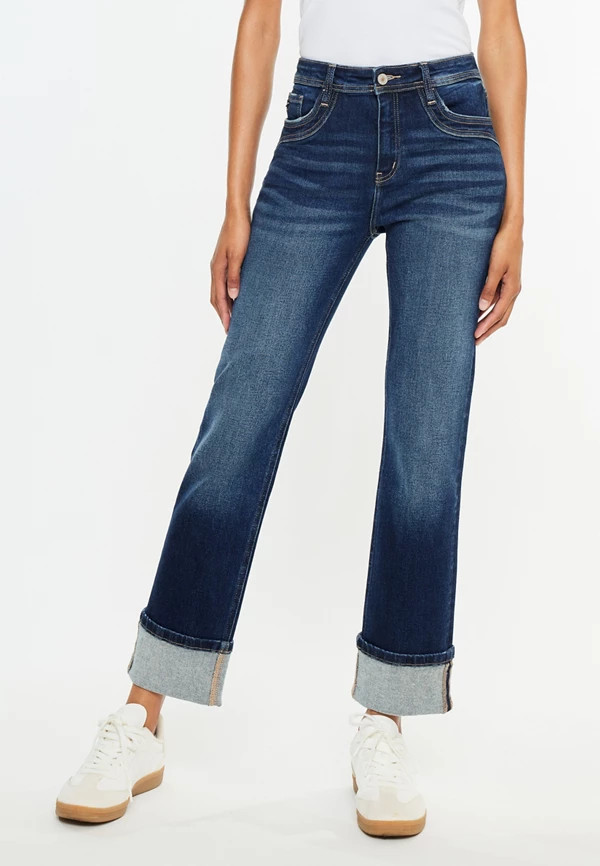 KanCan™ High Rise Cuffed Hem Straight Jean | Maurices