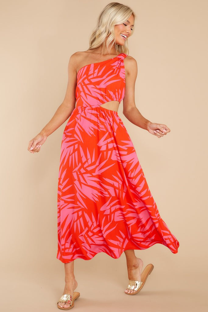 Resort To Love Red Multi Print Dress | Red Dress 