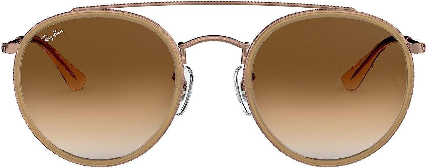 Ray-Ban Women's Rb3647n Double Bridge Round Sunglasses | Amazon (US)