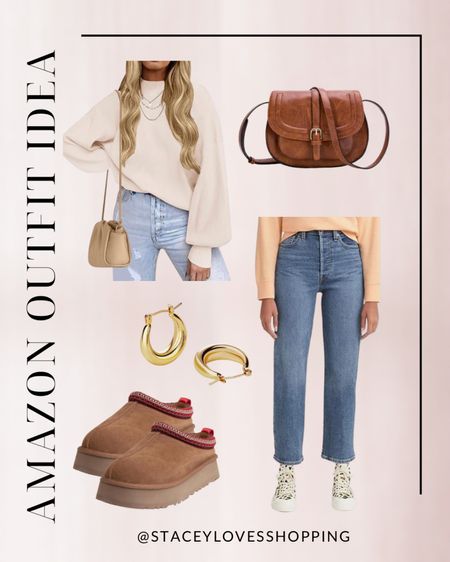 Amazon outfit idea with ugg look a like slippers, neutral sweater, straight leg jeans.



#LTKfindsunder50 #LTKstyletip #LTKover40