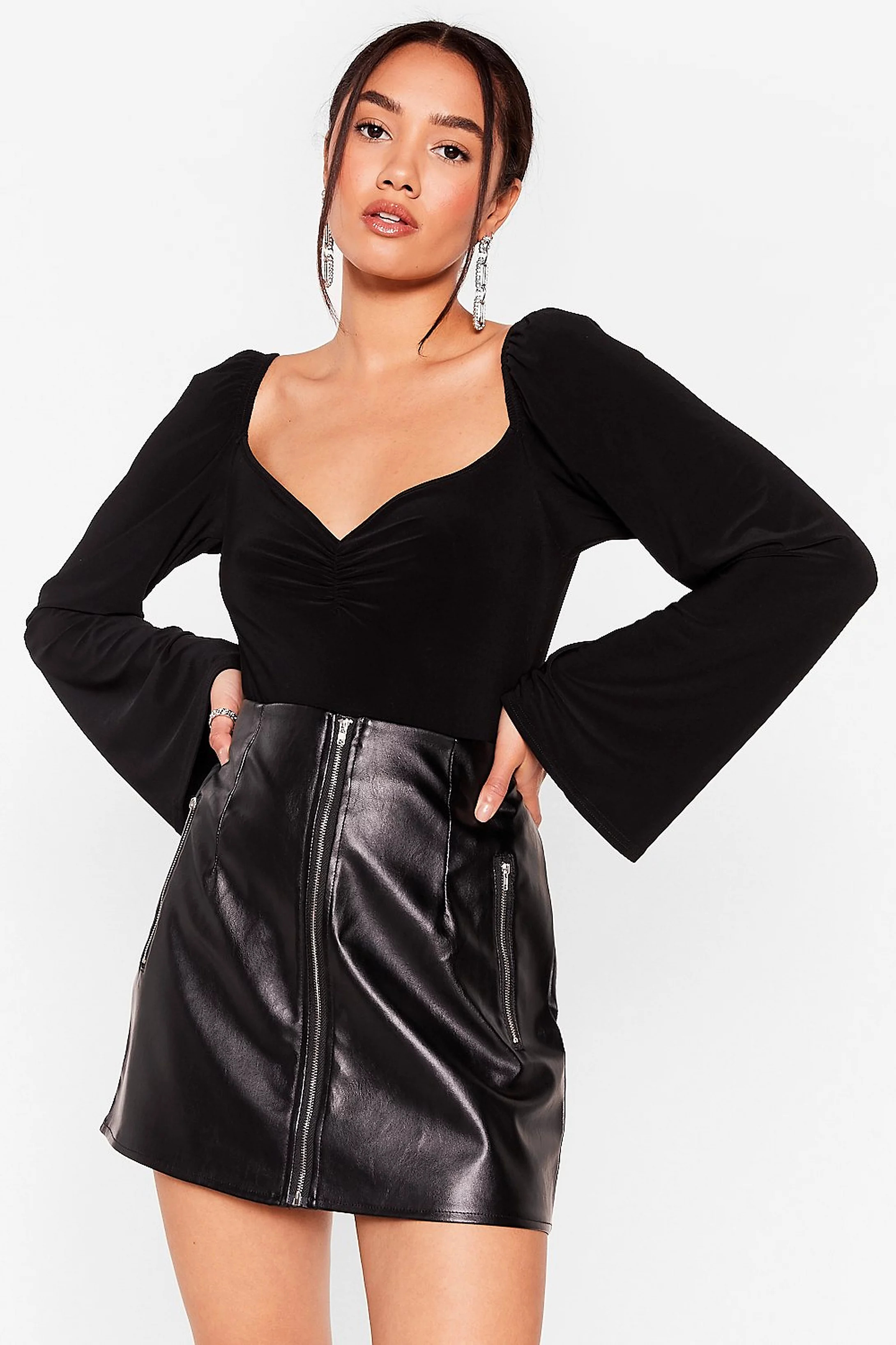 Slinking About Us Petite High-Leg Bodysuit | Nasty Gal (US)