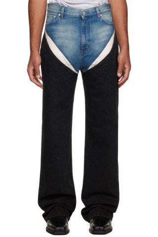 Black Cutout Jeans | SSENSE