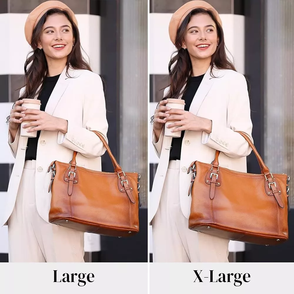  Kattee Genuine Leather Handbags Tote Shoulder Bag for Woman  Satchel Designer Purse Top Handles Crossbody Bag Large Capacity : Clothing,  Shoes & Jewelry