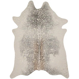 Clayton Faux Cowhide Area Rug (5' x 6'6" - Pewter) | Bed Bath & Beyond