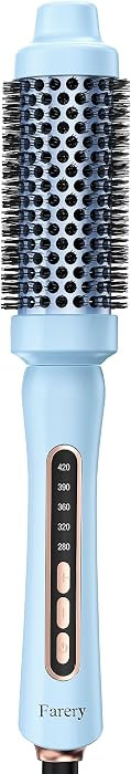 Farery Thermal Brush 1.5 Inch for Short to Medium Hair, Heated Round Curling Iron with 5 Heat Set... | Amazon (US)
