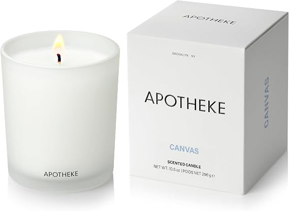 Apotheke Signature Scented Candles for Home, Canvas - 10.5 Oz | Long-Lasting Non-Toxic Soy Wax Ja... | Amazon (US)
