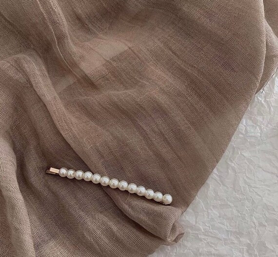 Pearl Hair Clips/Pearl Barrette/Gold Barrette/Pearl Snap Clips/Wedding Hair Accessories/Hair Acce... | Etsy (US)
