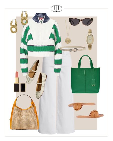 I love a fresh pair of white denim with a vibrant color like emerald green. It’s a clean and fresh look for an elevated feel  

@Nordstrom #NordstromPartner #Nordstrom

Cotton sweater, cropped sweater, white denim, wide leg jeans, flats, Mary Jane shoes, cat eye sunglasses, cross body bag, summer look, casual outfit, summer outfit 

#LTKshoecrush #LTKstyletip #LTKover40
