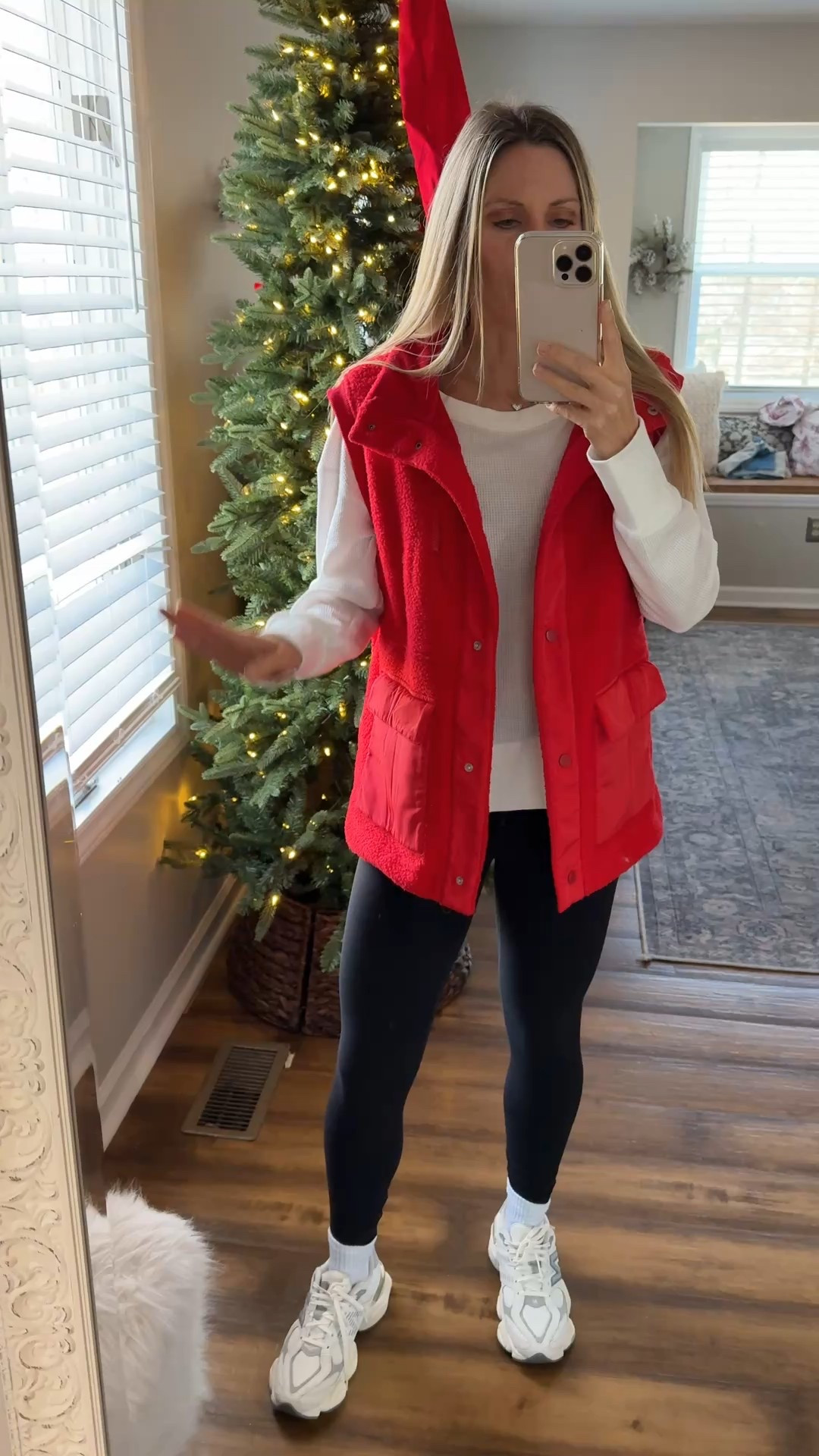 Amazon red sweater vest, Amazon fleece vest , Amazon fashion , Amazon leggings , waffle knit top 

#LTKfitnessgoals #LTKFindsUnder50 #LTKActive