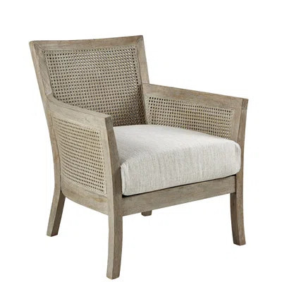 Cane Armchair In Look - Loose Seat, Solid Wood Legs, Superior Foam Support, For Living Area Back Comfortable Assembly Needed | Wayfair North America