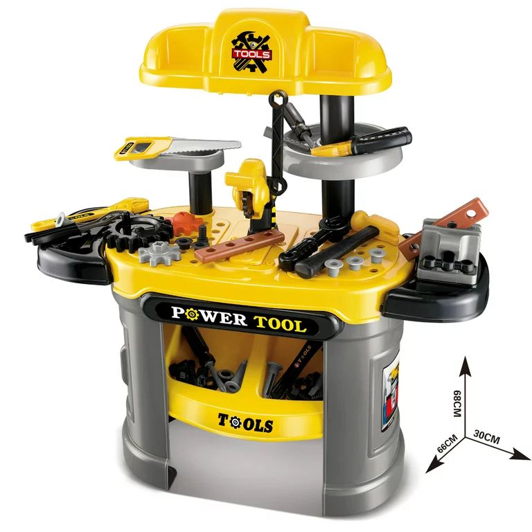 Tool Play Set for Kids Yellow Workbench for Kids Tool Bench Ideal Boys Girls Age 3 4 5 | Walmart (US)