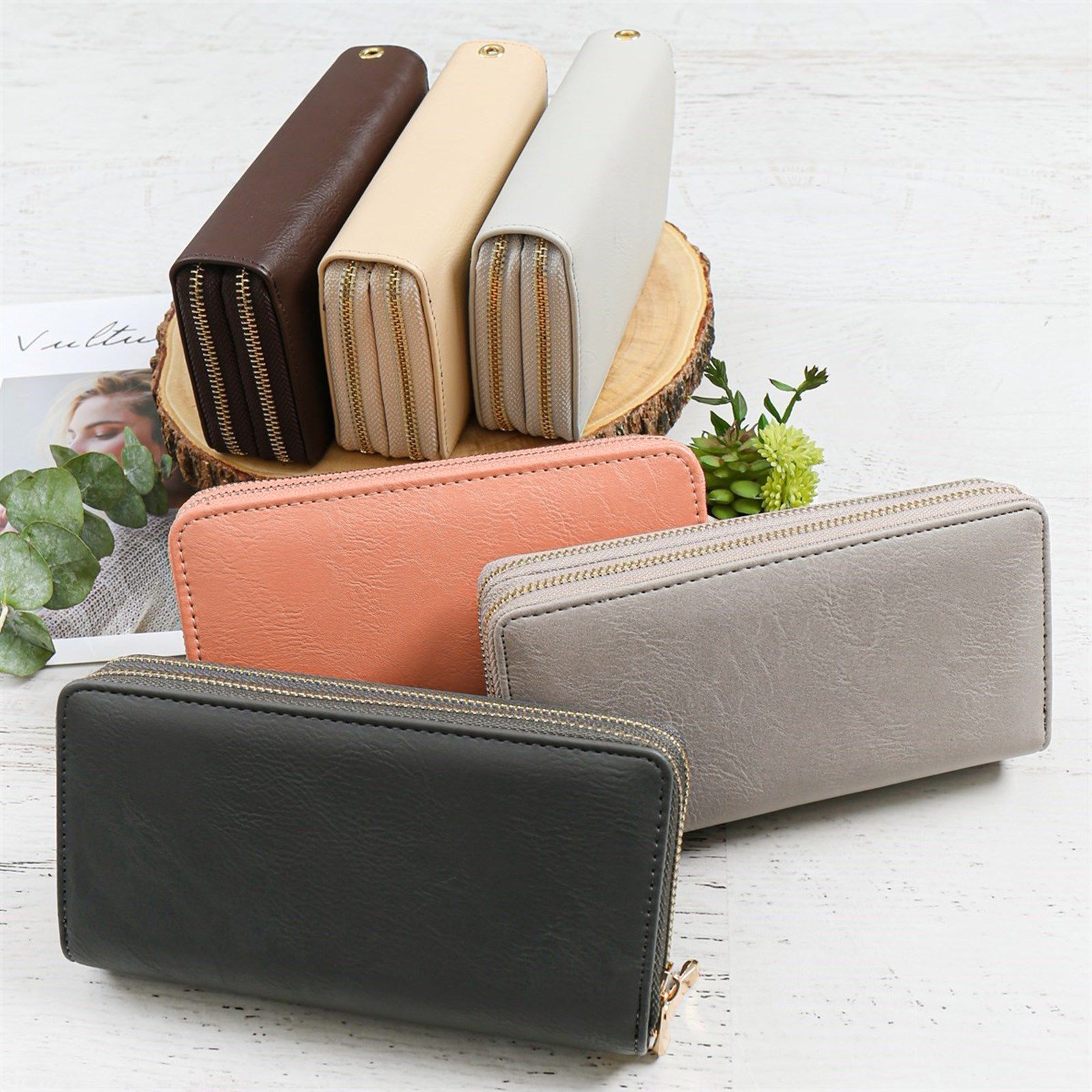 Classic Double Zipper Wallet | Jane