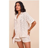 Sand Crochet Shorts | PrettyLittleThing UK