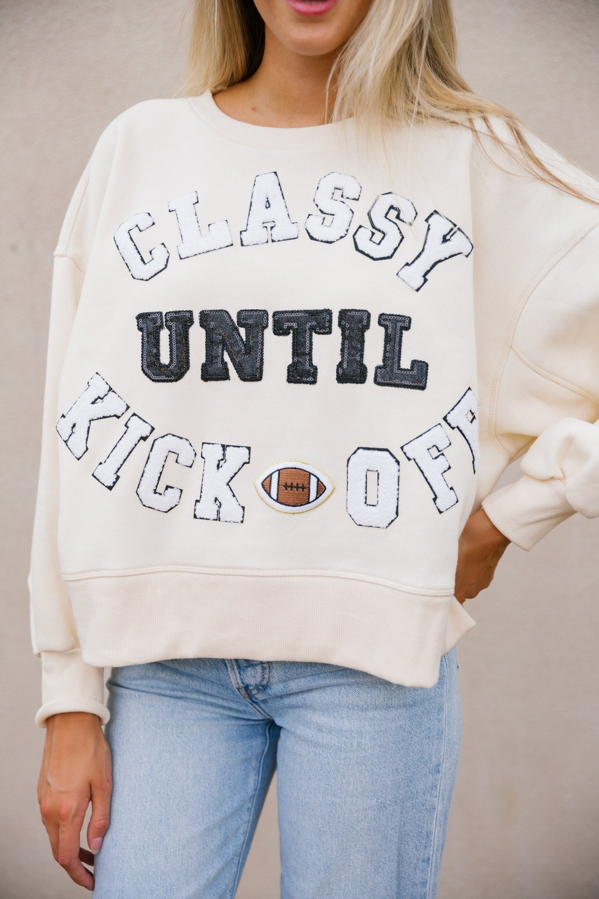 CLASSY UNTIL KICKOFF PULLOVER | Judith March
