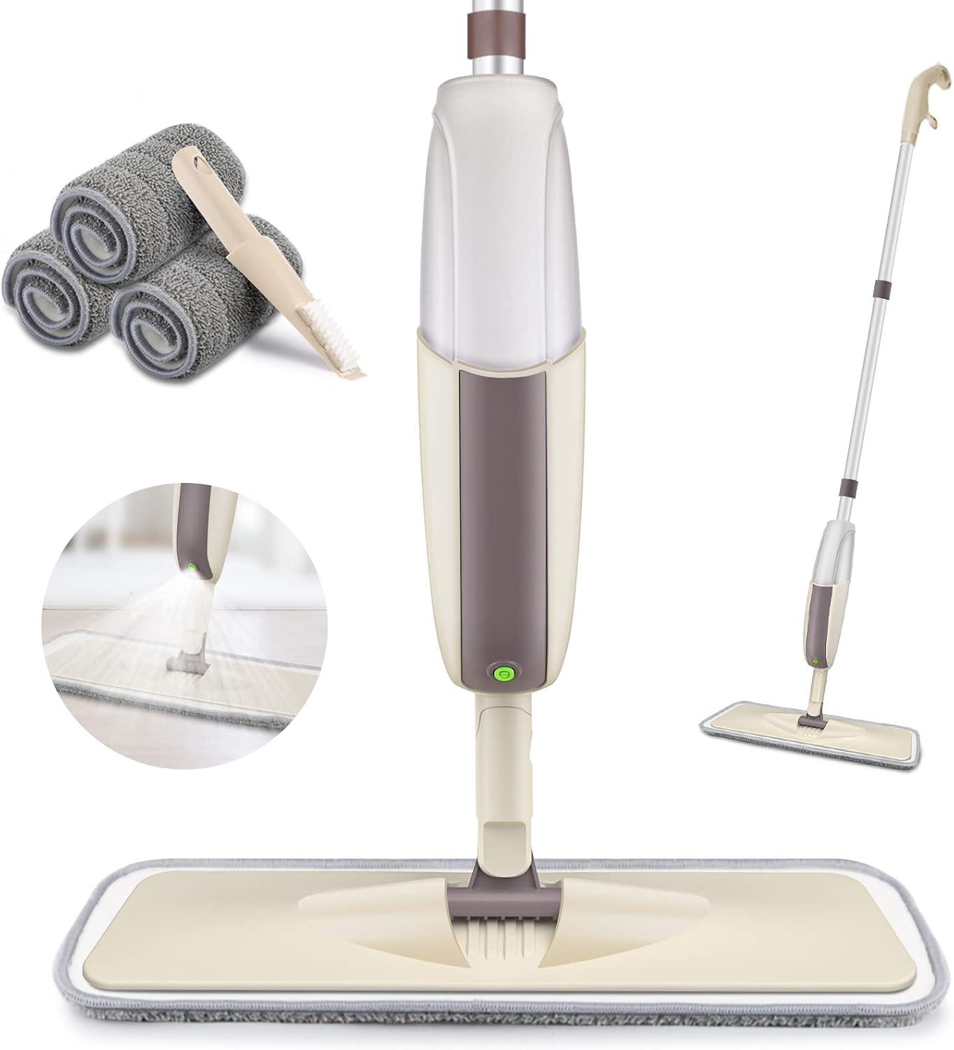 Spray Mop for Floor Cleaning, HOMTOYOU Floor Mop with a Refillable Bottle and 3 Washable Microfib... | Amazon (US)