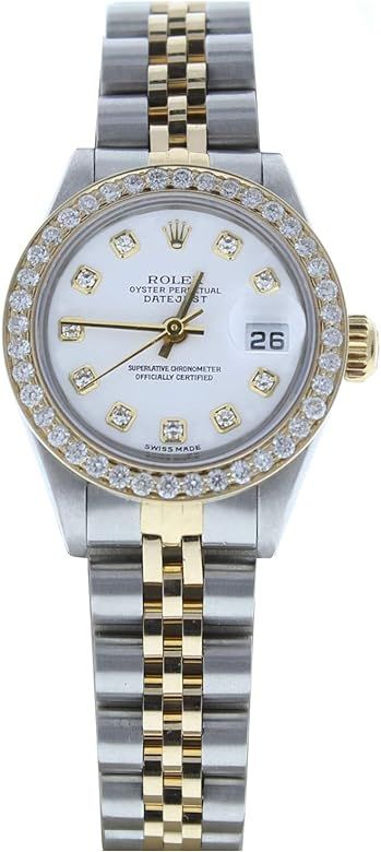 Rolex Ladys Datejust (Automatic) Jubilee Watch 69173 Custom White Diamond Dial & Diamond Bezel (C... | Amazon (US)