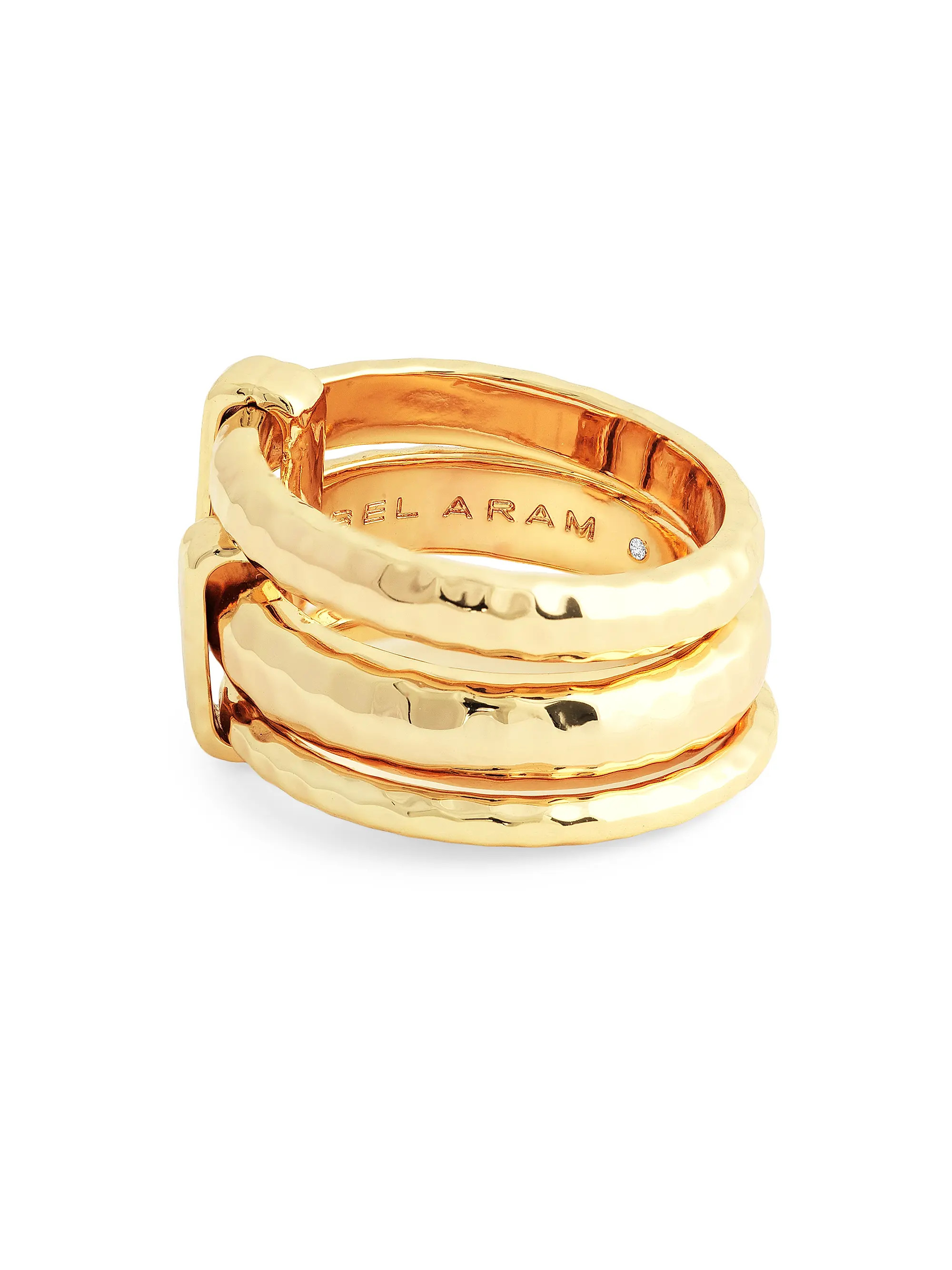 Farrier 18K Gold-Plated Triple Connected Ring | Saks Fifth Avenue