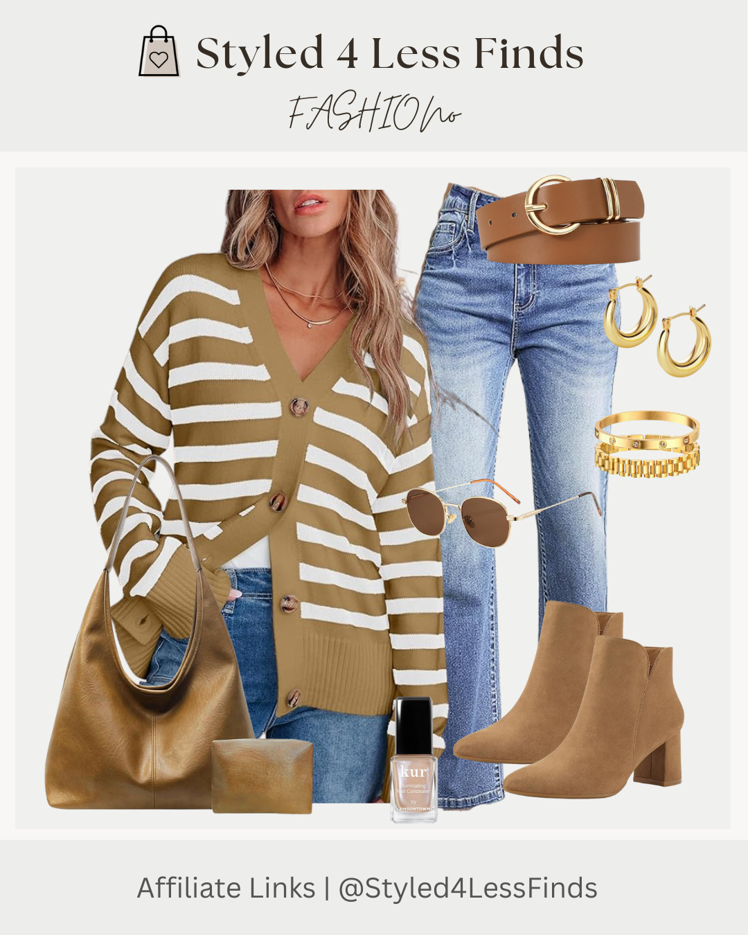 Cozy stripes + classic denim = fall uniform 🍂🤍
Styled with gold accents, suede boots & the perfect slouchy bag for an effortlessly chic vibe. 

 #LTKcanada #LTKfall #LTKjeans