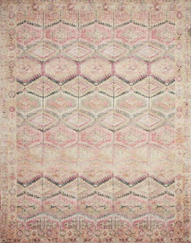 Loloi II Layla Collection LAY-17 Pink / Lagoon, Traditional 9'-0" x 12'-0" Area Rug | Amazon (US)