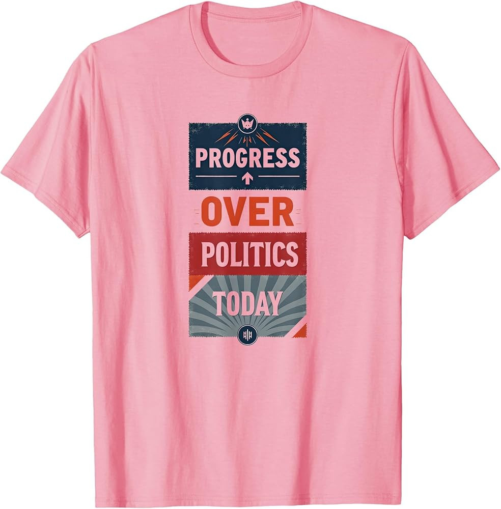 Progress Over Politics Today Inauguration Design T-Shirt | Amazon (US)