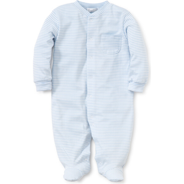 Simple Stripe Footie, Blue | Maisonette