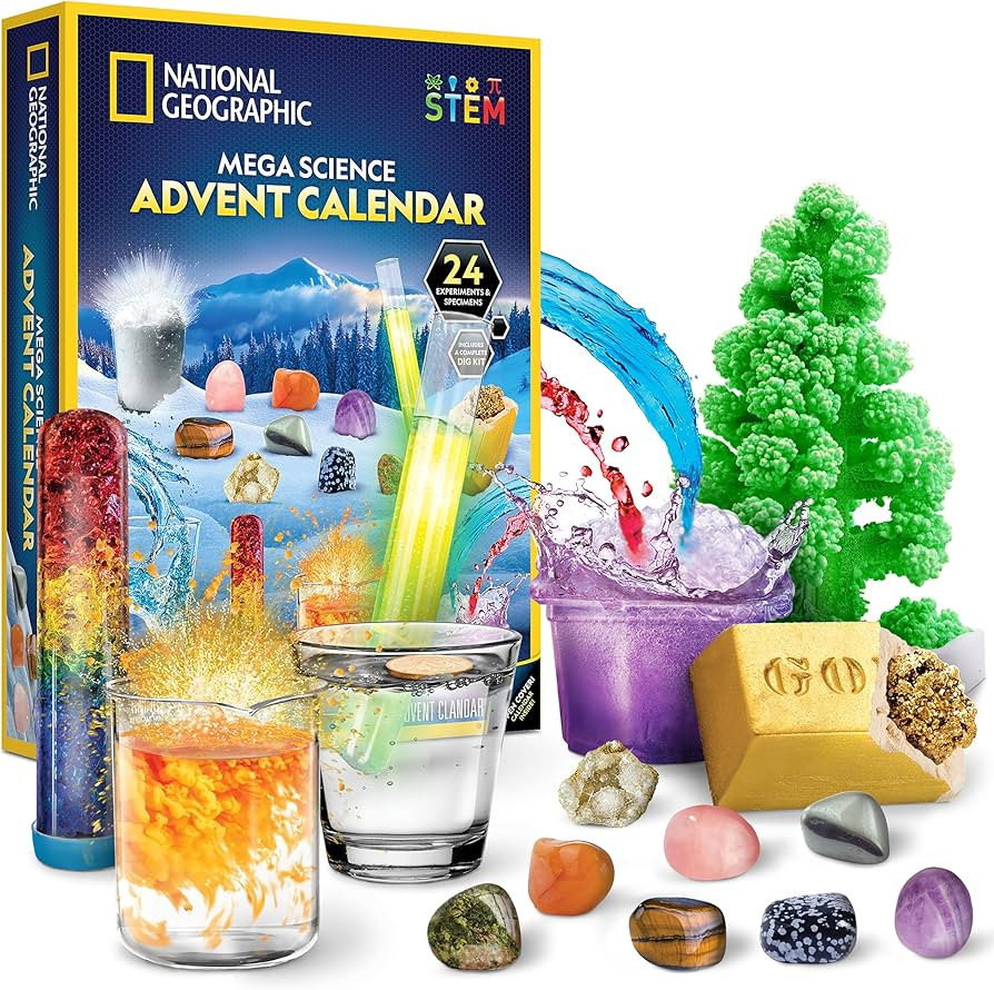 NATIONAL GEOGRAPHIC Science Kit & Rock Collection Advent Calendar 2025 – Jumbo Advent Calendar ... | Amazon (US)