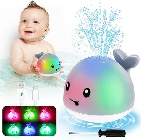 Toddla Whale Bath Toy Sprinkler - Light Up Bath Toys for Kids Ages 1-3 | Infant Baby Toys 6-12-18... | Amazon (US)
