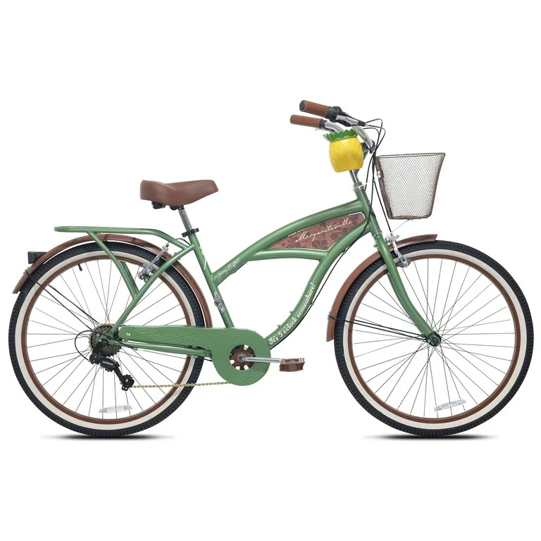 26" Margaritaville 7 Speed Adult Cruiser Bicycle, Green | Walmart (US)