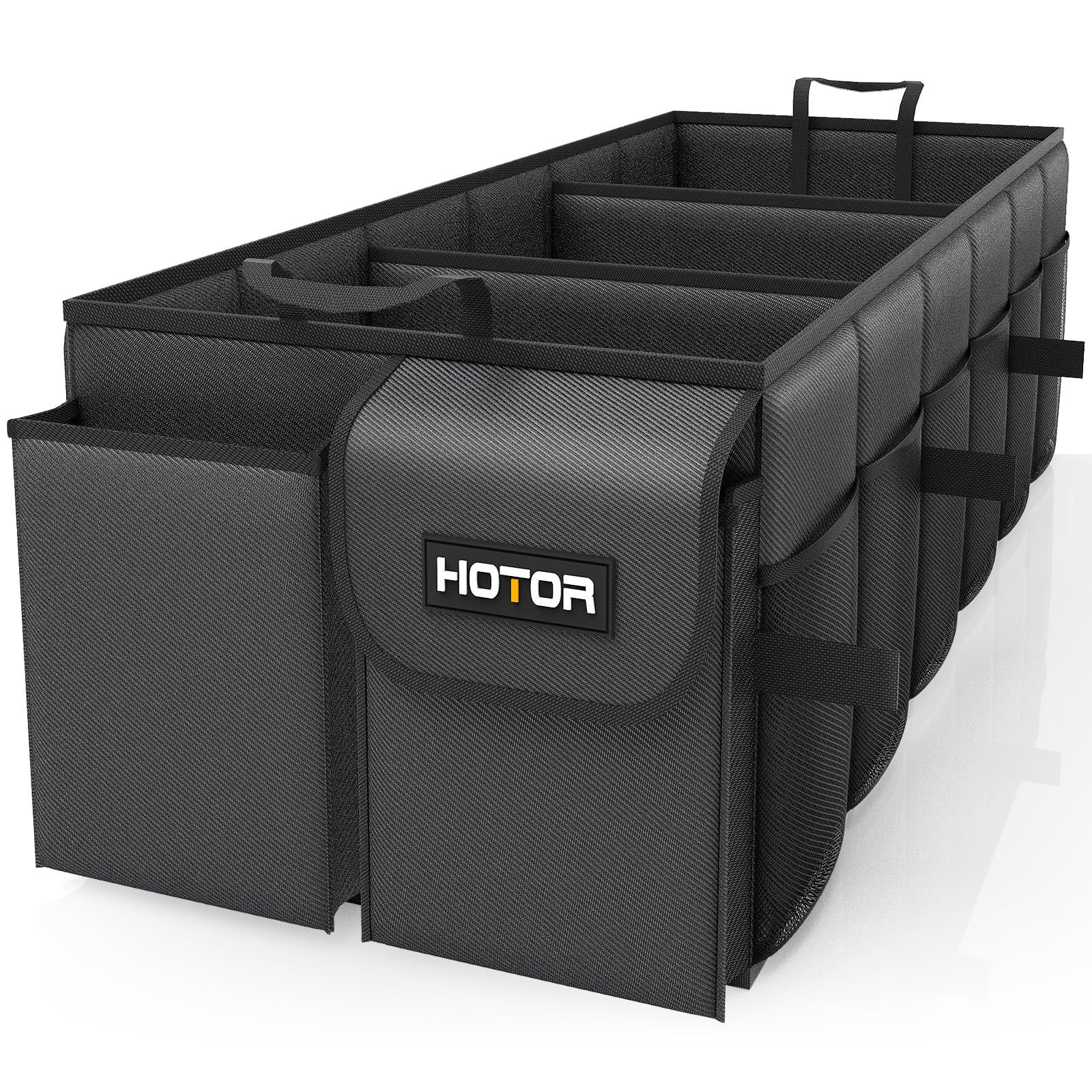 HOTOR Foldable Trunk Organizer - SUV & Sedan Compatible, 3 Compartment, Black, 31.9"×12.6"×10.6... | Amazon (US)