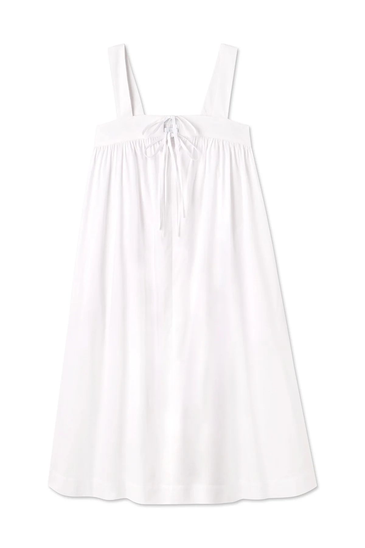 Poplin Caroline Nightgown in White | Lake Pajamas