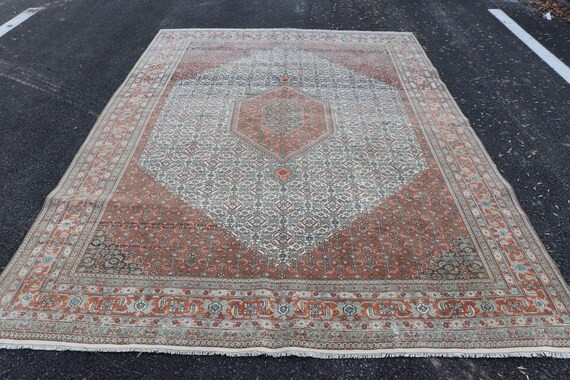Turkish Rug, Oversize Rug, 11.1x7.9 feet, Oushak Rug, Living Room Rug, Oriental Rug, Antique Rug,... | Etsy (US)