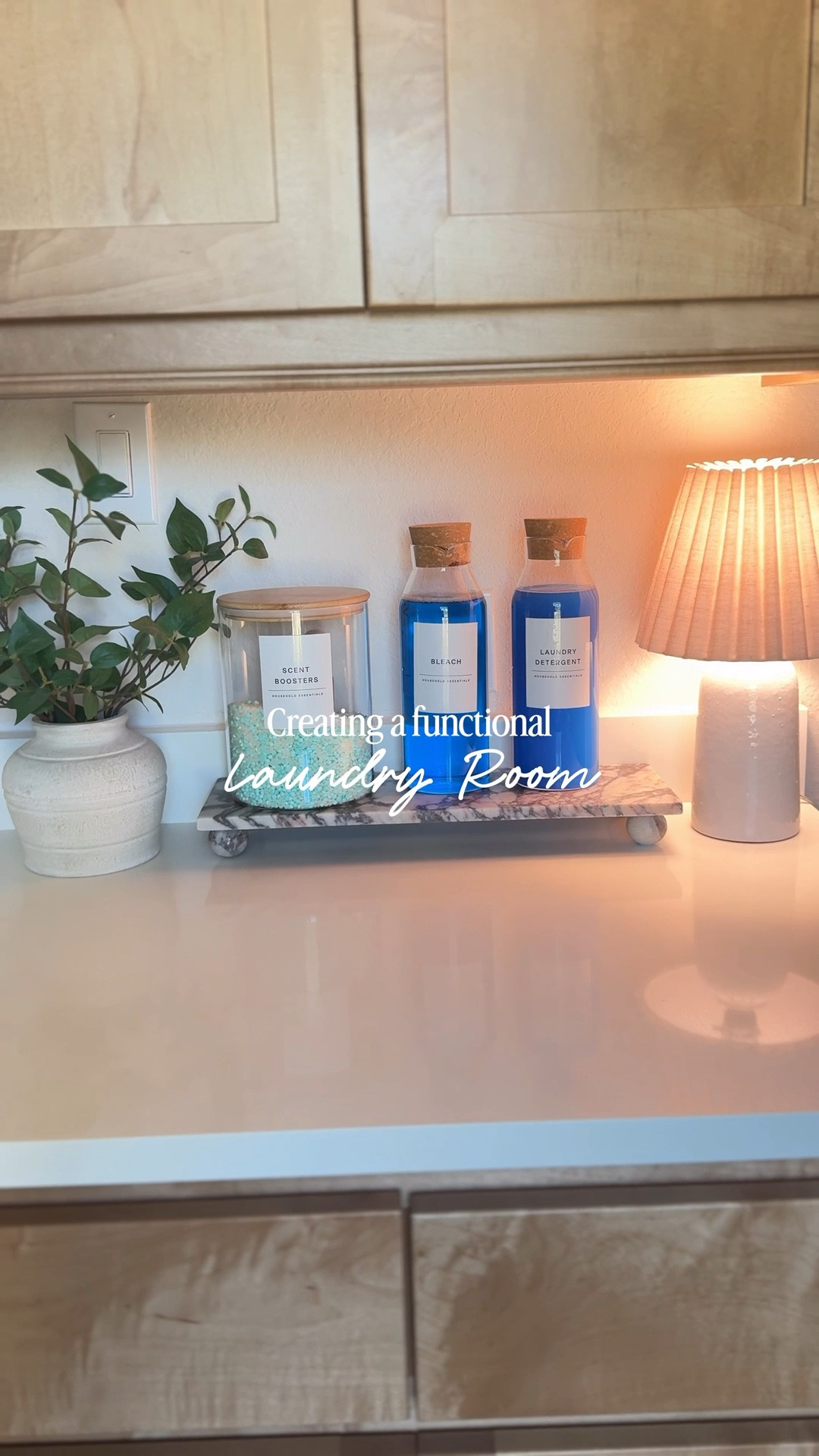 An organized laundry room just makes life easier 🤍

Used a marble tray from Target + custom labeled jars to store detergent, bleach, and scent boosters — functional and elevated. Linking everything I used to recreate this clean, organized setup.

#ltkhome #ltkfinds #homeorganizationideas #targethomefinds #amazonhomefavorites #organizedliving #homeupgrade #laundryroomdecor #ltkstyle

#LTKHome