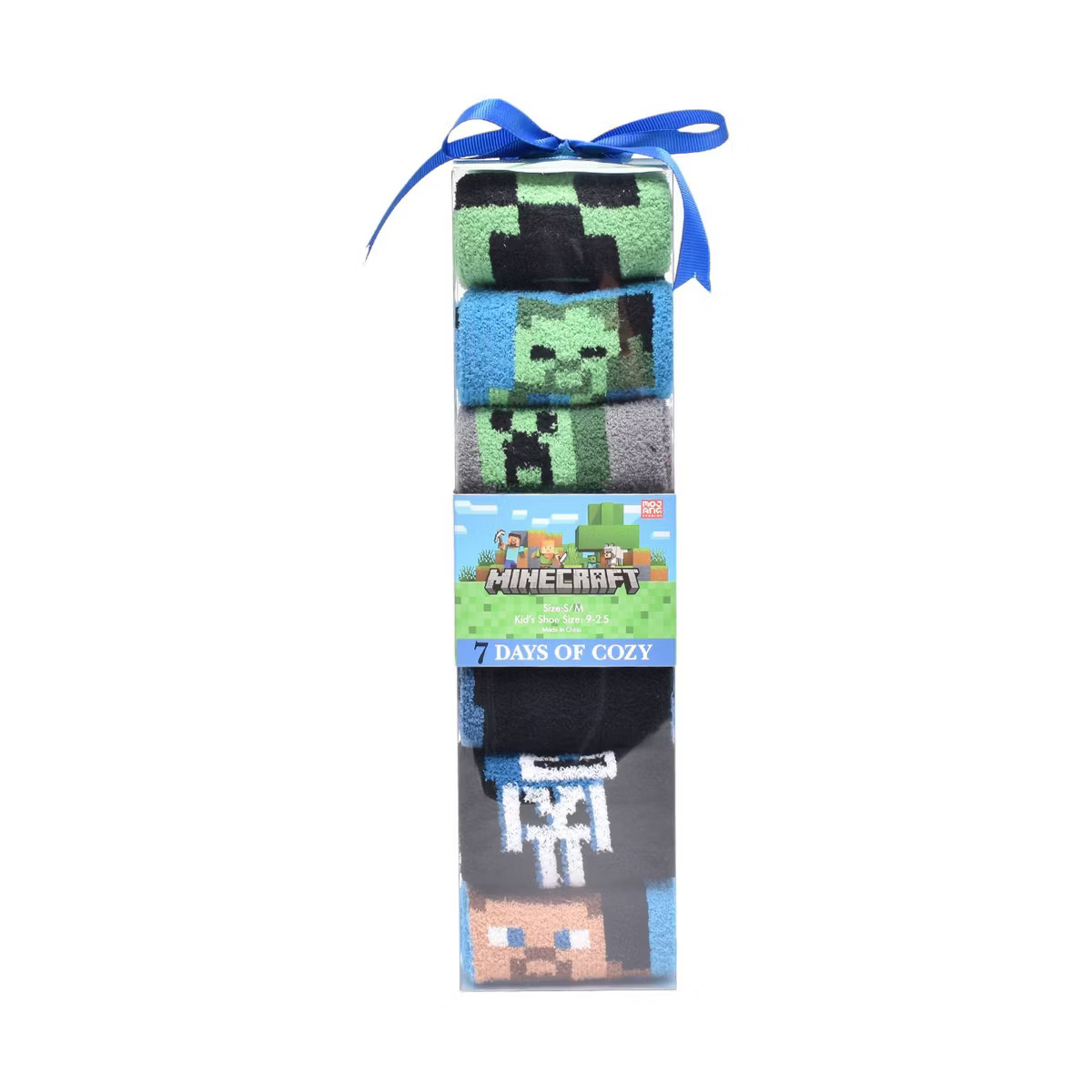 Kids' Minecraft 7 Days of Cozy Christmas Crew Socks | Target
