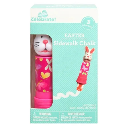 Way To Celebrate Easter Sidewalk Chalk, Bunny, 3 Pieces | Walmart (US)