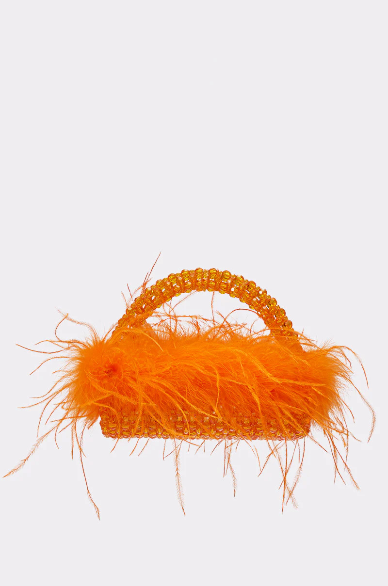 NIGHT OUT BEADED FEATHER BAG | AKIRA