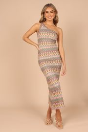 Esmere One Shoulder Maxi Dress - Sage Print | Petal & Pup (US)