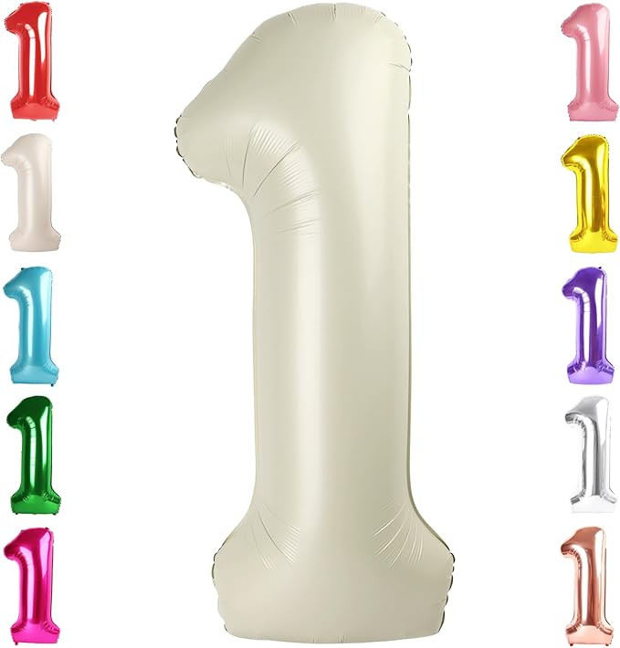 Number Balloons 1, 40 Inch One Balloons for 1st Birthday Girl Boy 1 11 21 Party Decorations Baby ... | Amazon (US)