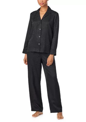 Lauren Ralph Lauren Women's Long Sleeve Notch Collar Long Pant Pajama Set | Belk