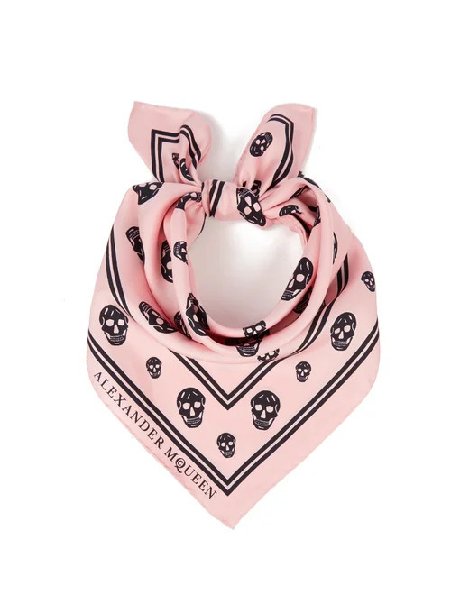 Skull-print silk scarf | Alexander McQueen | Matches (US)